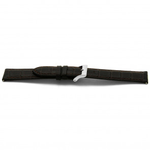 Watchband leather brown 20mm EX-G332
